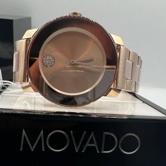 Movado Bold Quartz Pink Dial Ladies Watch - Picture 5 of 9